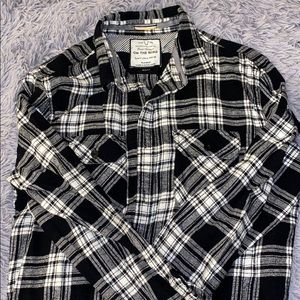 black and white flannel